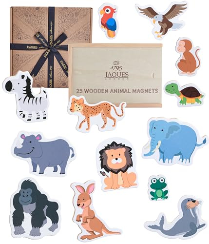 Jaques of London Animal Magnets for Kids | Wooden Fridge Magnets | Since 1795