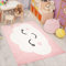 carpet city Kinderteppich Bubble Kids Flachflor mit Wolken-Motiv in Rosa für Kinderzimmer; Größe: 140x200 cm, bubble-1324-rosa-140x200