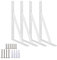 Heavy Duty Shelf Brackets Triangle Shelving Brackets Right Angle Wall Mounted Shelf Supporters White 10 Inch Set of 4