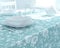 Dehaus® Enteneier-Blau Schöne PVC Tischdecke Abwaschbar, Abwischbare Rechteckige Wachstuch, Hellblau Wachstuchtischdecke, Tischdecken, Wasserabweisende Tischtuch 200 cm x 140 cm (Blume Blüte)