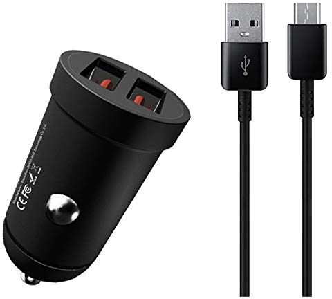 TELEFONMAX Original Qualcomm 3.0 Kfz Auto 18W Schnellladegerät XXL 1,5m Ladekabel Typ C Zigarettenanzünder Samsung Galaxy S10/S10+/S10e/ S9/S9+ S8/ S8+/ A80/A70/A60/A50/A40/A30/A20 M30/M20 Note10/9/8
