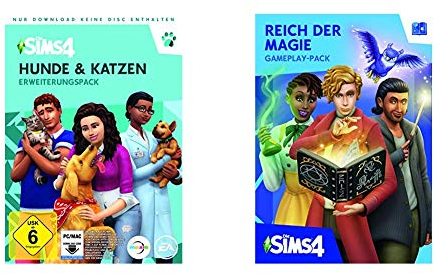 Die Sims 4 - Hunde & Katzen Edition DLC [PC Download ‚Äì Origin Code] & Die Sims 4 - Reich der Magie Standard | PC Code - Origin