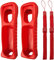 2 fundas de silicona con correa de muñeca de repuesto para mando a distancia Wii (rojo)
