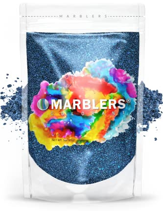 MARBLERS Blue Mica Powder [Velvet Blue Pearl] 3oz (85g) | Cosmetic Grade | Epoxy Resin Pigment | Dye | Non-Toxic, Vegan, Cruelty-Free | Lip Gloss, Nails, Body Butter | Bath Bomb, Candle & Soap Making