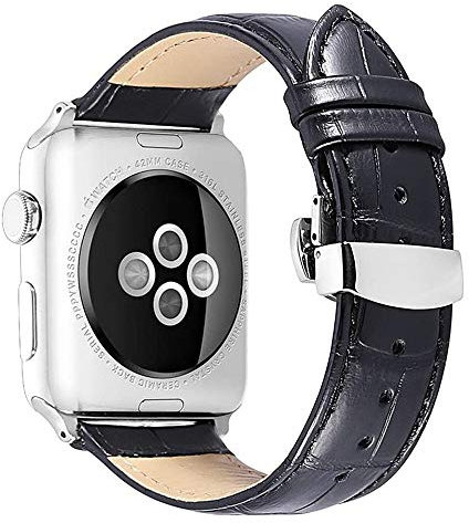 FOUUA Compatibile For cinturino Apple Watch 45mm 41mm 44mm 40mm Cinturino di ricambio cinturino in pelle morbida Compatibile per iWatch Serie 7 6 5 4 3 2 1