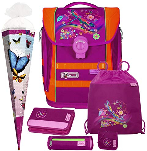 Libelle - McNeill Ergo Primero DIN Schulranzen-Set 6tlg. mit BRUSTBEUTEL und SCHULTÜTE