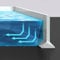 Adoture Sistema de retención de agua para umbral de ducha abatible La barrera de ducha mantiene el agua dentro del umbral (Mesa de lavado-Transparente, 1 M)