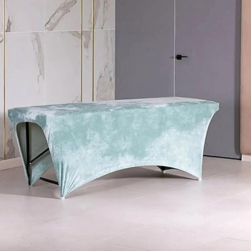 Untitled Verlängerter Liegenbezug für Massagebett | Bezug | Velours | Spannbetttuch für alle gängigen Kosmetikliegen Massageliegen Couches (Minze, 70 x 190 cm)