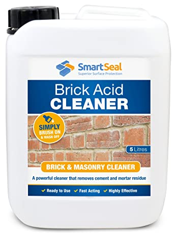 Smartseal Brick Acid Cleaner - Easy To Apply Effective Brick Cleaner Solution For Exterior Brick Walls and Masonry Surfaces - Removes Efflorescence, Dirt, Grime & Limescale (5 Litres)