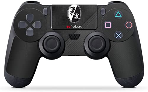 DeinDesign Skin kompatibel mit Sony PlayStation 4 Controller Folie Sticker SC Freiburg Logo Schriftzug