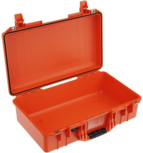 PELI 1525 Air Lightweight Protective Case for DSLR Camera Gimbal Rings and Fragile Equipment, Waterproof and Dustproof, 26L Volume, Foam Insert, Orange