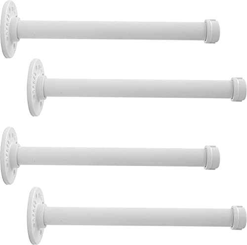LINKPIPES Regal Halterung, 4-Pack schwimmende Regal Halterung Rustikale Wand montiert, industrielle Rohr Regal Regal Heavy Duty Support Hardware für Holz (12,Weiß)