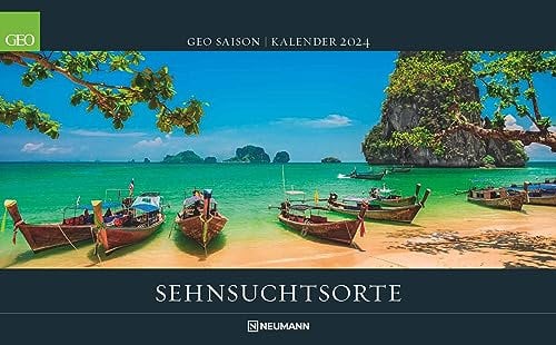 GEO SAISON: Sehnsuchtsorte 2024 - Wand-Kalender - Reise-Kalender - Poster-Kalender - 58x36, Mittel