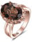 JewelryPalace Huge Oval 5.7ct Genuine Smoky Quartz Cocktail Rings for Her, 14K Rose Gold Plated 925 Sterling Silver Ring for Women, Natural Gemstone Jewellery Sets Rings 10