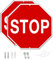 AlfaView 2pcs Segnale Di Stop 30 x 30 cm Ottagono Rosso STOP Segnale Avviso Di Traffico Attenzione Cartello Stradale In Metallo In Alluminio Spesso 40 Mil Riflettente Impermeabile Antiruggine
