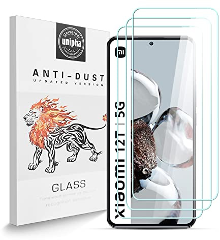 Zidwzidwei Verre Trempé Protecteur D'écran pour Xiaomi 12T Pro [3 pièces], Dureté 9H, Haute Définition Sans Bulle, Résistant à la Rayure Film Protecteur pour Xiaomi 12T Pro