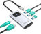 GiGimundo USB C Male to HDMI Female Adapter Hub 4K, PD60W Charging, Type-C Hub for Thunderbolt 3/4 MacBook Air, iPad Pro, XPS, and More, Silver
