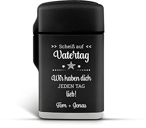 Love Faith Vatertag Sturmfeuerzeug - Personalisiertes Feuerzeug mit Namen - Geschenk zum Vatertag