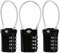 Diyife 3PCS Cadenas à Bagages TSA, Voyage à Combinaison à 4 Chiffres Cadenas à Combinaison de 14 cm de Câble Flexible pour Valise, Sacoche de Bagage - Noir