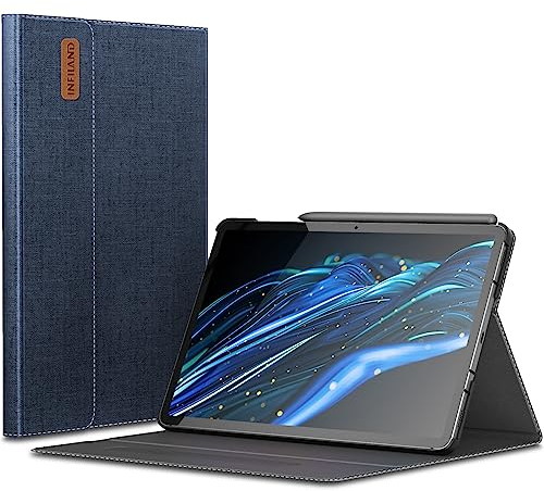 INFILAND Custodia per Galaxy Tab S9, cover con supporto multiangolare compatibile con il tablet Samsung Galaxy Tab S9 [Auto Wake/Sleep], blu