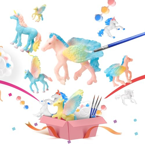 whatstem Einhörner Painting Kit Pack 8 für Mädchen Einhorn Party Favors, Geburtstag Party Favors, Art & Crafts Activity