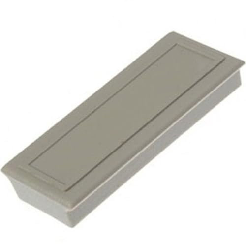 20 x Rechteck-Magnet Ferrit 53 x 22,5 x 9 mm L x B x H Pinnwand Magnete Memomagnet mit Etikettenfläche - Haftkraft 1,5 kg - Büromagnet Kühlschrankmagnet - 20 Stück, Farbe:grau