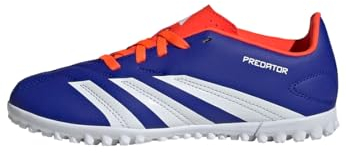 adidas Unisex Predator Club Junior Football Boots Turf Fußballschuhe, Lucid Blue/Cloud White/Solar Red, 37 1/3 EU