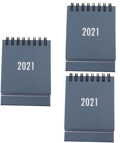 Ciieeo 3 Stück 2021 Kalender 2021 Memo-kalender Tisch-stehpult Tischkalender Juli 2020-2021 Tragbarer Terminkalender Mini-tischkalender Auf Staffelei Papier Vertikal Aufstehen Arbeit