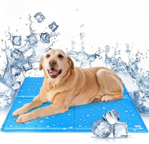 Nobleza Kühlmatte Hund, Kühldecke für Hunde Katze, Kühlkissen mit Ungiftiges Gel, Hundekühlmatte Selbstkühlend für Haustiere & Menschen, 110x70cm