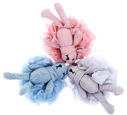 3 Stk Cartoon-Badeball exfoliate exfoliant einschenker spülschwamm bath towels badetücher Badeschwamm badezimmer badee al oud ein Bad nehmen Wäscher Tier Wanne Kind Badekugel Sport