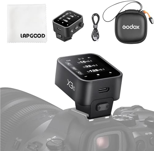 Godox X3-C TTL Déclencheur de Flash sans Fil Compatible avec Appareil Photo Canon EOS, Transmetteur de Flash à Écran Tactile OLED, Batterie au Lithium Intégrée, Prend en Charge Une Charge Rapide