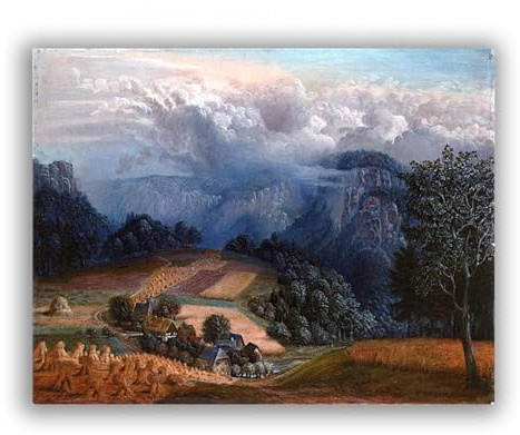 TNGHHSGA „Elbsandsteingebirge (Schlammsteine)“ von Otto Dix Berühmte Gemälde Druck auf Leinwand Reproduktionen von Ölgemälden Klassizismus-Wandkunst Wohnzimmer 30 x 39 cm rahmenlos