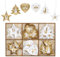 Valery Madelyn 18 Stück eleganter Weihnachtsbaumschmuck in Weiß und Gold, hängende Weihnachtsanhänger aus Metall, Weihnachtsglocken mit Baum-, Stern- und Herzmustern