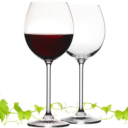 IMPERIAL Burgundergläser 350ml Set 2-Teilig 'Venedig' Rotweingläser aus Crystalline Glas Weinglas Spülmaschinenfest