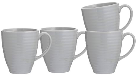 Fixtures Business & Homewares Price & Kensington Typhoon Stoneware Grey Mugs 350ml/12oz (4 Mugs)