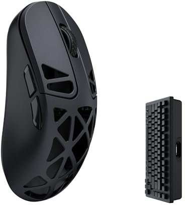 Keychron M3 Mini mouse ottico wireless da gioco, 2,4 GHz/Bluetooth 5.1/cablato, sensore PixArt PAW 3395, frequenza di polling 4000 Hz, pulsante macro programmabile leggero da 64 g, per Windows/Mac,
