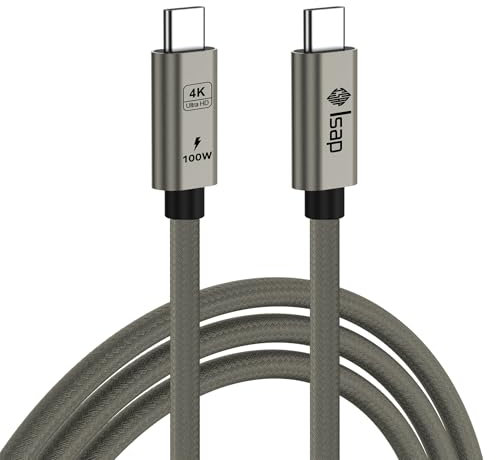 ISAP USB C to USB C Cable 100W 2M – Type C Fast Charging USB 3.2 Gen 2x2 20Gbps Data, 4K HDR Video, 5A Braided Charger with E-Marker – iPhone 16 Pro, MacBook Pro, iPad Pro, Galaxy S24 Ultra, SteamDeck