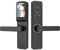 YIWEOG Smart Lock with 120° Wide-Angle Camera and Smart Doorbell Keyless Entry Door Lock Handle Aluminum Alloy Biometric Door Lock TY App Remote WiFi Smart Lock for 35-60mm Office Home