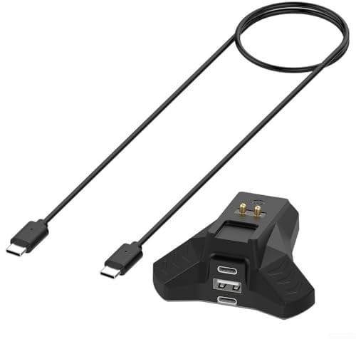 HomeVortex Wireless Charging Dock For Razer Mice,Compact ABS Charger Base Station With Cable, Compatible With G903, GPW, V2 Pro,Black,9x9x4cm(For Razers)