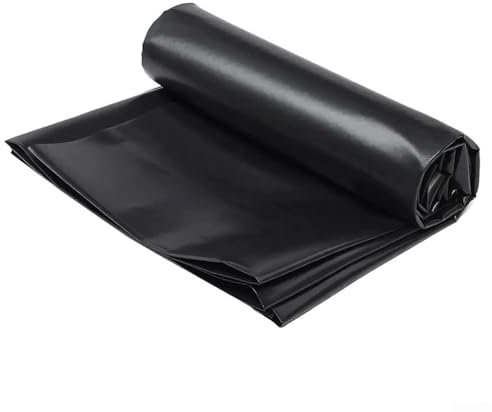 Wasserdichte Membran für Teiche, strapazierfähig, für Garten/Fischteiche/Bachläufe, Springbrunnen, Wasserfälle, schwarzes PE-Material, 1,5 x 3,0 m