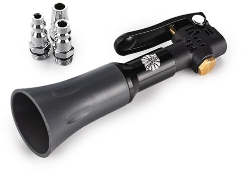 The Rag Company - Ultra Air Blaster Mini - Lift and Blast Dirt and Debris Away for Interior Detailing; Durable and Ergonomic Metal Design; Trigger Operated