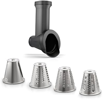 Bosch Zubehör Trommelraspel für Fleischwolf Serie 4 und Serie 6, 2 Siebe für feine (Saft) oder gröbere (Marmelade) Verarbeitung, alle Teile spülmaschinenfest, MWZS0SHB