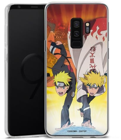 Silikon Hülle kompatibel mit Samsung Galaxy S9 Plus Case transparent Handyhülle Minato Namikaze Offizielles Lizenzprodukt Naruto Shippuden