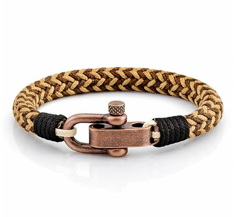 Uniqal | Segeltau Armband Herren & Damen | Maritimes Armband mit Edelstahlschäkel | Robust & Wasserfest, Geschenk für Sie & Ihn | Nautisch bracelet (ALBATROSS, 21 cm)