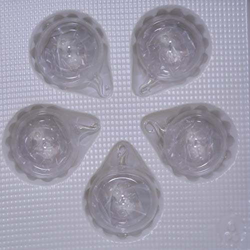 Lauschaer Glas Christbaumkugeln klarglas mit Oese 5 Stück d 5cm Christbaumschmuck Weihnachtsbaumschmuck mundgeblasen Lauschaer Glas das Original