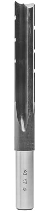 ENT 25463 Langlochfräsbohrer WS, Schaft (S) 16 mm, Ø 20 mm, Nutzlänge (NL) 120 mm, GL 175 mm, rechtsdrehend, gerade Ausführung