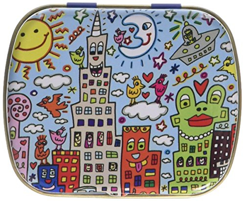 Fridolin 18646 Minidöschen James Rizzi - My New York City, Metall, bunt, 6.3 x 5.2 x 1.8 cm