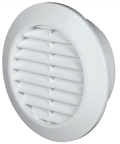 Griglia di ventilazione, Ø 60 mm, rotonda, bianca, per insetti, griglia di scarico, griglia di ventilazione T74