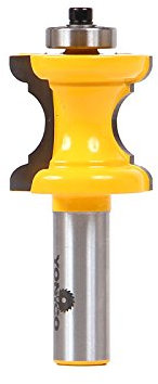 Yonico 13101 - Furniture Trim & Molding Router Bit, Bullnose & Cove - Cutting Height: 1-3/16 - 1/2 Shank