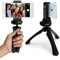 iGadgitz U4331-KIT PT310 Mini Trépied de Table Léger et Poignée Stabilisateur + Adaptateur de Fixation Support Pince Clip Smartphone Universel – Noir